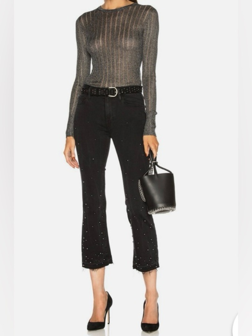 Frame Denim Le Crop Mini Boot Pearl Jeans